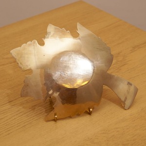 Plateau en feuille d'or de qualité supérieure pour servir des fruits secs et des en-cas, plateau décoratif en métal pour table à manger et présentation en café, provenant d'Inde - Product Image 5