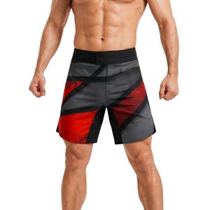 Pantalones Cortos de MMA con Diseño Geométrico de Poliéster, Transpirables, Ligeros, Sublimados, Resistentes, para Entrenamiento - Product Image 1