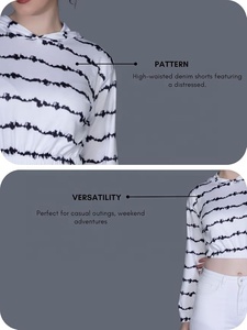 EVERGLOW Women'<b>s</b> Hooded Puff Sleeve Crop Top Casual Long Sleeve Terry Breathable Eco-Friendly White Black Spring Fashion - Product Image 4