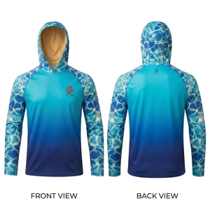 Vêtements de sport personnalisables UPF 50 imperméables, respirants, coupe-vent, pour la pêche, sweat à capuche en polyester à manches longues pour homme - Product Image 5