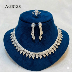 DDP MJ Kewelers - Juego de Joyas de Moda Étnica para Mujer, Más Vendido a Nivel Mundial, Forma Personalizada, Chapado en Oro/Plata, con Circonitas - Product Image 3