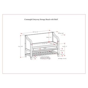 Panca con Ripiano per Ingresso e Soggiorno Connaught - Product Image 6