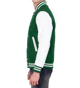Vestes de sport imperméables pour hommes, en cuir véritable, avec broderie chenille et laine, col montant, style urbain, personnalisables OEM - Product Image 5