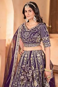 Laissez-vous sublimer à chaque célébration avec ce Lehenga Choli de boutique, fabriqué à partir de matériaux recyclés, style traditionnel pour mariage/fête/usage quotidien. - Product Image 4