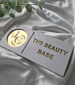 Luxury <b>Acrylic</b> LED Name Plate for Home Office Salon | Premium Golden <b>Mirror</b> Custom Name Board Wall Sign Office Plaque <b>Acrylic</b> - Product Image 6