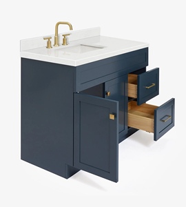 Meuble sous-vasque de salle de bain OEM Felix 42 pouces, avec vasque décalée à gauche, 4 options de finition, directement de l'usine au Vietnam - Product Image 4