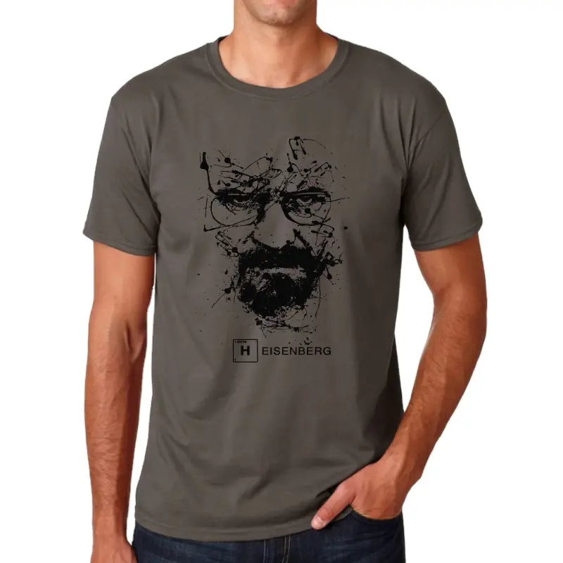 Camiseta de Breaking Bad para hombre, camisa holgada de algodón 100% de la mejor calidad, informal, deportiva, Lisa teñida, de verano