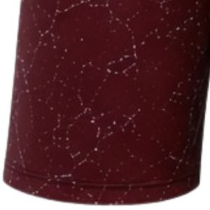 Maroon Speckled Print Athletic Sports <b>Shorts</b> with <b>Elastic</b> <b>Waistband</b> Lightweight Breathable Gym Training Fitness Performance - Product Image 6