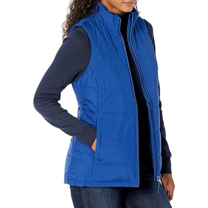 Nuevo Chaleco Acolchado de Punto para Mujer, Talla Grande, con Exterior de Lona, Relleno de Poliéster, Transpirable, Impermeable y Ecológico - Product Image 1