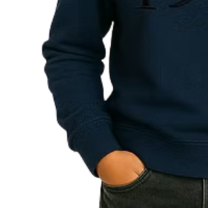 Sudadera Azul Oscuro para Niñas con Bordado 3D en Relieve, Estilo Casual, Manga Larga, Cómoda para el Día a Día - Product Image 4