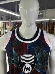 เสื้อบาสเก็ตบอลผู้ชาย Meera Impex แบบซับลิเมชั่น ผ้าตาข่าย แขนกุด คอกลม ลายพิมพ์เรขาคณิต ทรงปกติ ใส่ได้ทุกฤดู - Product Image 6