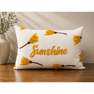Premium Cotton Slub Embroidered Cushion <b>Cover</b> | Decorative <b>Throw</b> Pillow <b>Cover</b> for <b>Sofa</b>, Living Room & Home Decor - Product Image 2