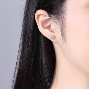 Solid 18K Yellow Gold Lab Diamond <b>Earrings</b> Prong Set CVD HPHT Solitaire Trio <b>Studs</b> <b>Fine</b> Jewelry Custom Wholesale <b>Earring</b> - Product Image 5