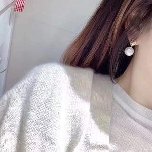 Nouvelles boucles d'oreilles en forme de cœur en perles d'eau douce blanches de 10-11 mm, bijoux en gros - Product Image 4