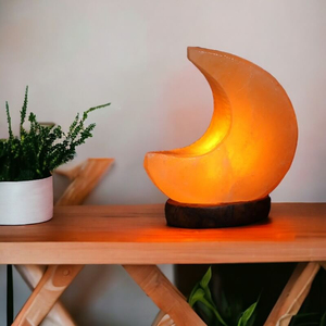 Elegant Himalayan <b>Moon</b> Salt Lamp Best Selling Handcrafted <b>Moon</b> Shaped <b>Crystal</b> Décor Light with Personalized Branding Factory - Product Image 6