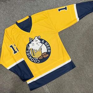 Vente en gros de maillots de hockey sur glace en maille respirante 100% polyester personnalisés uniformes de hockey sur glace par sublimation pour jeunes et adultes - Product Image 5