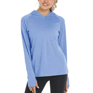 Women's Lightweight Performance <b>Hoodie</b> Long Sleeve Breathable Quick Dry Yoga Fitness Training Running <b>Workout</b> Activewear Top - Product Image 5