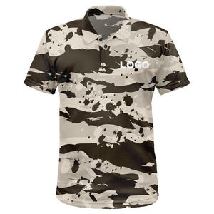 Nueva Camiseta de Golf Personalizada, 100% Poliéster, Talla Grande, Manga Corta, Estampado de Camuflaje, Secado Rápido, Informal para Hombre - Product Image 4