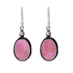 Natural Pink Titanium Agate Drusy 925 Sterling <b>Silver</b> <b>Earring</b> Gemstone Jewelry Unique <b>Earring</b> Handmade Boho Jewelry - Product Image 1