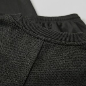 Ensemble T-shirt et short noir pour homme, respirant, en polyester, vêtements de sport décontractés, coupe classique, tenue d'entraînement de gym d'été, ensemble deux pièces - Product Image 3