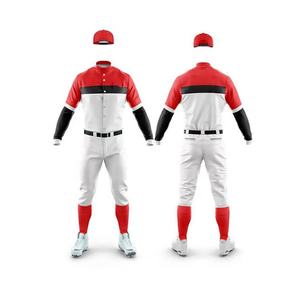 Full Button <b>Men's</b> Baseball Jersey Silk/Nylon Breathable Custom Team Logo Blue Striped Uniform - Product Image 2