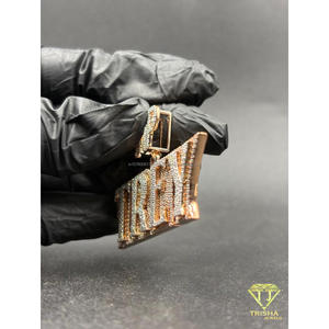 Moissanite Diamond Custom RIP TREY Pendant Iced Out Hip Hop Necklace <b>Memorial</b> Jewelry <b>Gift</b> - Product Image 3