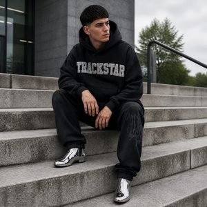 เสื้อสเวตเชิ้ตคอเต่าโอเวอร์ไซส์ปักลายโลโก้ Trackstar สำหรับผู้หญิง ผ้าฝ้ายฟลีซ สไตล์ลำลอง สตรีทแวร์ รับผลิตแบบ OEM ODM รหัสสินค้า TS-MN-013 สำหรับธุรกิจ B2B - Product Image 5