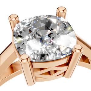 Anillo de compromiso y boda de lujo chapado en rodio con moissanita de 2 quilates, corte cojín, color D, VVS, plata de ley 925, ideal para regalo. - Product Image 3