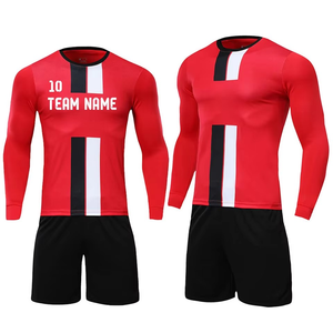 Conjunto de Camiseta de Entrenamiento de Portero de Fútbol de Manga Larga de Poliéster Personalizada de Alta Calidad, Diseño Único, Nombre Personalizado, Servicio de Equipo - Product Image 1