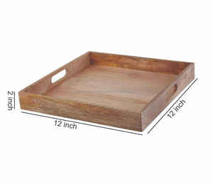 Plateau de service en bois avec une construction robuste permettant le déplacement en toute sécurité des plats, des tasses, des bols et des ustensiles. - Product Image 2