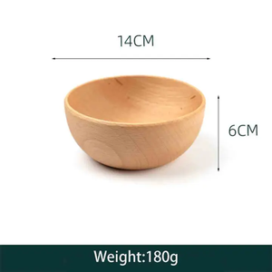 Bol alimentaire rond en bois multi-usages, bol en bois et résine pour la cuisine, élégant, durable, petit bol en bois, prix bas - Product Image 6