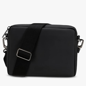 Bolso Bandolera de Cuero Negro, Elegante y Delgado, con Bolsillo con Cierre Seguro, Ligero, para Uso Diario y Viajes - Product Image 6