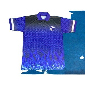 เสื้อโปโลแขนสั้นสำหรับผู้ชาย, เสื้อโปโลผ้าฝ้าย100% สีทึบพิมพ์ลายดิจิตอลขนาดใหญ่พิเศษโลโก้ OEM - Product Image 1