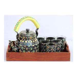 Bouilloire à thé en cuivre gravée motif floral, pot à café et à eau fait main, théière pour cuisine, restaurant, usage domestique et options cadeaux - Product Image 2