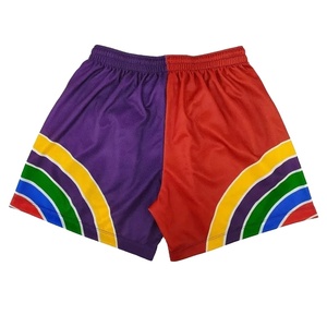 Shorts de sport pour garçons avec logo personnalisé, 100% polyester, motif floral, taille élastique, style décontracté, grande taille, shorts en mesh pour hommes avec poche - Product Image 6