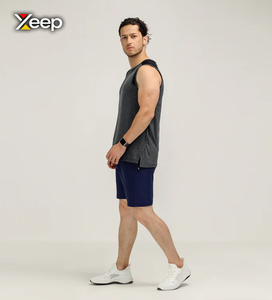 Shorts décontractés pour hommes XEEP personnalisables, légers, solides, de haute qualité, à séchage rapide, respirants, avec cordon de serrage, tricotés, service OEM - Product Image 2