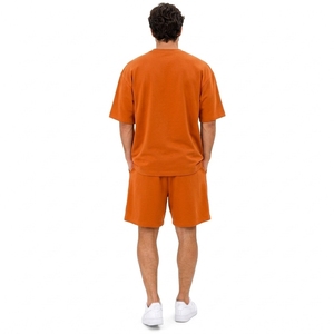 Nueva Llegada, Ropa Deportiva para Hombre, Transpirable, Estilo Urbano, Informal para Gimnasio, Camiseta Sólida de 2 Piezas con Logotipo Bordado, Conjunto de Verano - Product Image 2