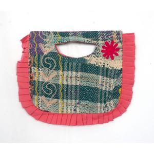 Indian Fashion Bohemian Style Designer Women kantha Clutch Messenger Shoulder Bag Handmade Lightweight Large Travel Daily - Product Image 1
