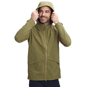 Wholesale Mens Technical Shell Jacket Hooded Water Resistant Breathable Outdoor Trekking Windbreaker Custom Logo Spring <b>Coat</b> - Product Image 1