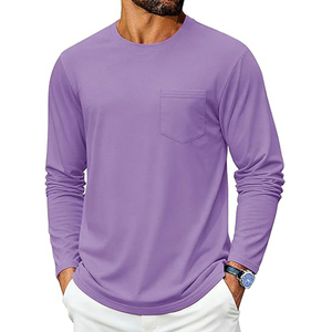 Camiseta de Manga Larga Personalizada para Hombre, 100% Algodón Poliéster, Camiseta de Manga Larga Informal para Hombre - Product Image 4