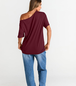 T-shirt en coton doux pour femmes, tee-shirt décontracté pour femmes, manches courtes, respirant, uni, t-shirt en coton d'été, logo personnalisé - Product Image 5