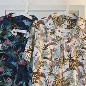 Camisa de Manga Corta Casual con Estampado de Tigre Estilo Chino Vintage para Hombre, Cuello Cubano, Estilo Hawaiano Floral para Verano - Product Image 2