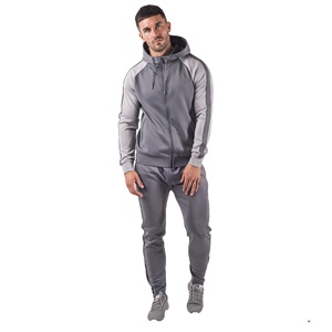 ชุดวอร์มแบบมีซิป2ชิ้นสำหรับเล่นกีฬาสวมใส่สบายมีแถบข้างออกแบบโลโก้ได้ตามต้องการ - Product Image 1