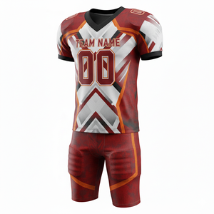 Conjunto de Uniforme de Fútbol Americano Personalizado, Jersey y Pantalones Sublimados, Poliéster Transpirable, Nombre del Equipo en la Parte Delantera, Logotipo, Deportes de Equipo - Product Image 6