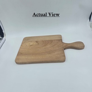 Planche à servir en bois d'acacia naturel avec poignée, grande planche à découper en bois pour charcuterie et fromages, pour cuisine, restaurant, hôtel - Product Image 1