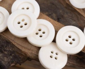 Handmade White Bone Button 4 Hole Round Garment Accessories Eco Friendly Buffalo Bone Buttons Durable Sewing Craft Button - Product Image 4
