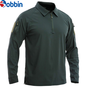 Camiseta Polo Personalizada para Hombre, Ropa Masculina, Cierre de Cremallera 1/4, Manga Larga, para Caza, Entrenamiento al Aire Libre, Logotipo Bordado, Impresión Personalizada - Product Image 2