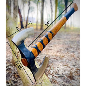 Burraq 50" Custom Handmade Stainless Steel Tomahawk <b>Axe</b> 8in Cutting Edge Rosewood Handle-DIY Industrial Father's Day Gift for - Product Image 4