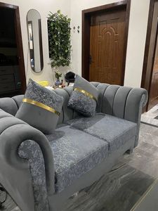 Sofá seccional modular moderno de alta calidad con tapicería de la mejor tela, en forma de esquina, para sala de estar, con patas de madera. - Product Image 5