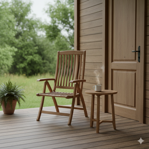 SOLOBEAT Modern Solid Wood Eco-Friendly Outdoor <b>Restaurant</b> <b>Chair</b> Commercial - Product Image 3